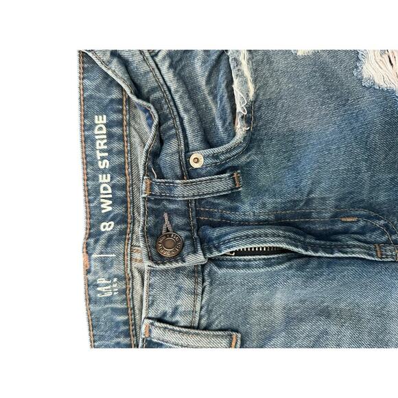 Gap Kids Girl's Blue Low Rise Stride Wide-Leg Jeans Size 8 - Picture 3 of 3